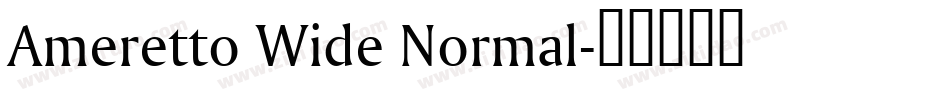 Ameretto Wide Normal字体转换